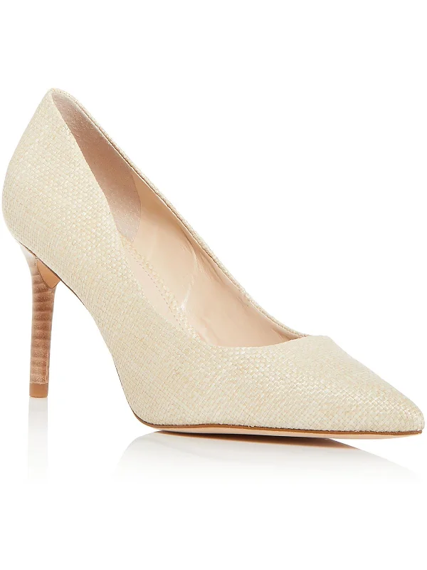 Women's wedding stiletto heel pumps with a pearl - encrusted strapSalley 3 Womens Woven Dressy Pumps