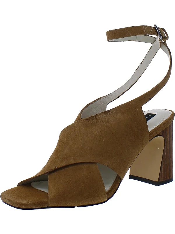 Women's velvet - covered stiletto heel pumps for a luxurious lookRowdy Womens Suede Block Heel Slingback Heels