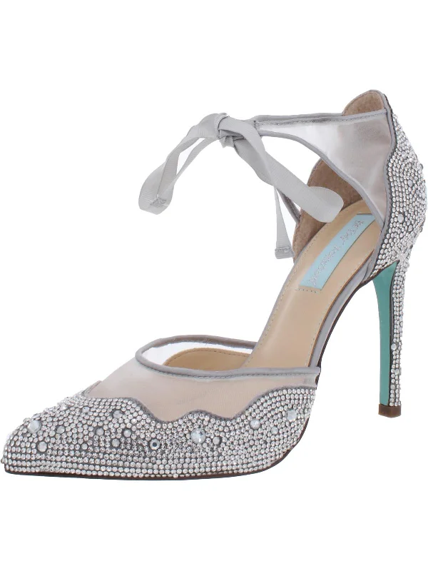 Women's date - night stiletto heel pumps with a sexy silhouetteIris Womens Embellished Stiletto Evening Heels