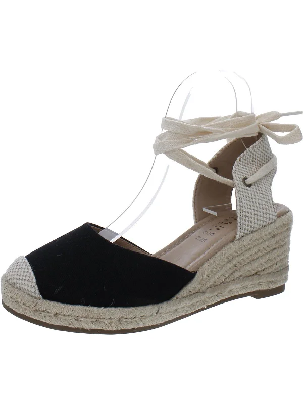 Women's velvet - covered stiletto heel pumps for a luxurious lookWomens F Canvas Espadrille Heels