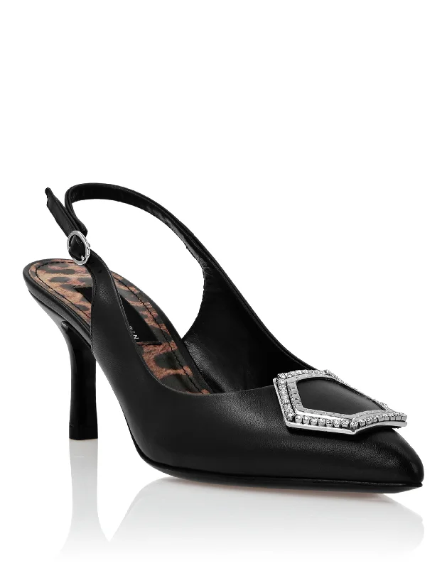 Women's charcoal gray stiletto heel pumps for a neutral yet stylish optionDecollete Mid Heels