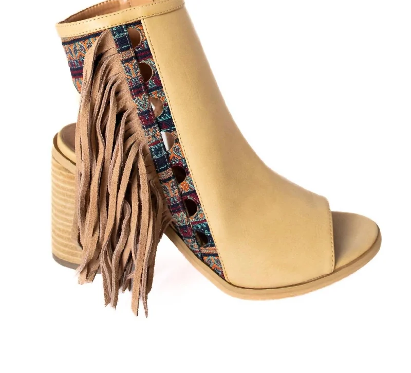 Women's adjustable - strap stiletto heel pumps for a customizable fitWomen's Fayette Fringe Heeled Sandal In Natural