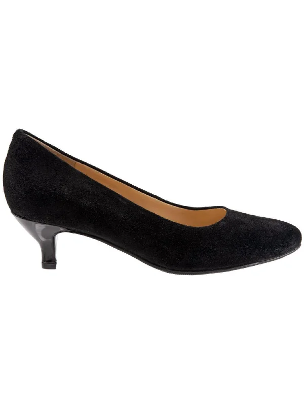 Women's velvet - covered stiletto heel pumps for a luxurious lookKiera Womens Faux Suede Pointed Toe Pumps