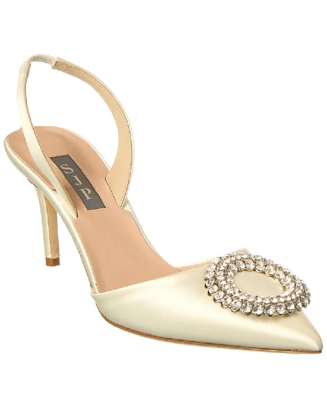 Women's date - night stiletto heel pumps with a sexy silhouetteSJP by Sarah Jessica Parker Zoya 70 Satin Slingback Pump