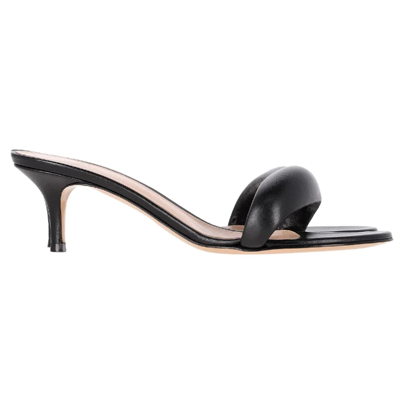 Women's water - resistant stiletto heel pumps for unexpected situationsGianvito Rossi Bijoux 55 Heeled Mules in Black Calfskin Leather