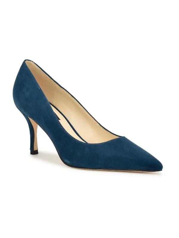 Women's royal blue stiletto heel pumps for a formal eventWN Patsy Womens Suede Slip On Pumps