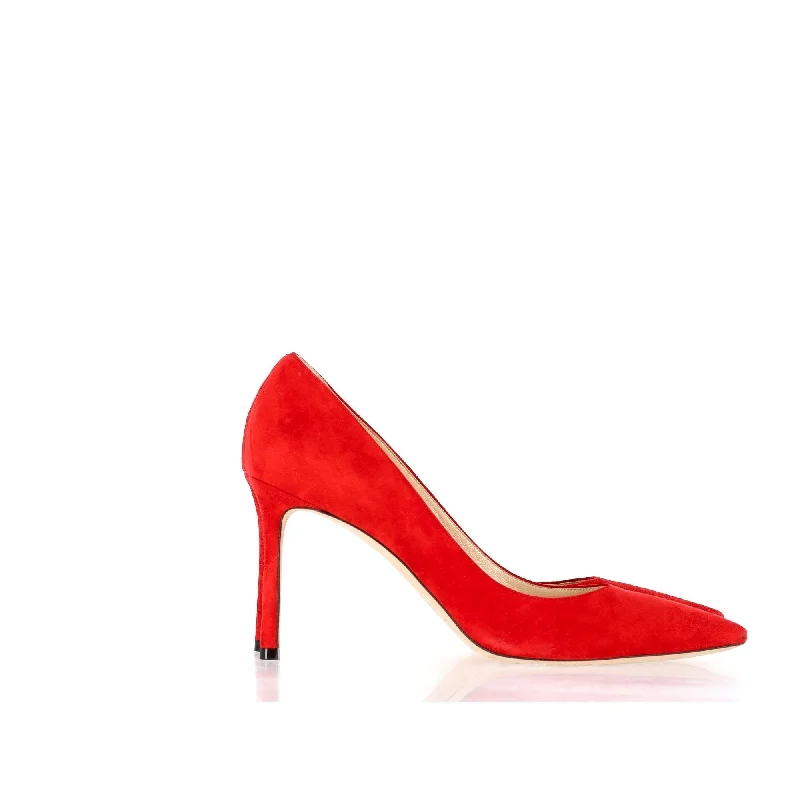 Women's tassel - adorned stiletto heel pumps for a bohemian touchJimmy Choo Romy Pumps in Red Suede