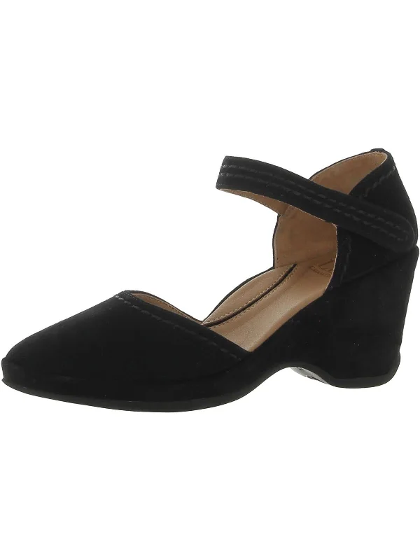 Women's mule - style stiletto heel pumps with a bow accentOrva Womens Suede Mary Jane D'Orsay Heels