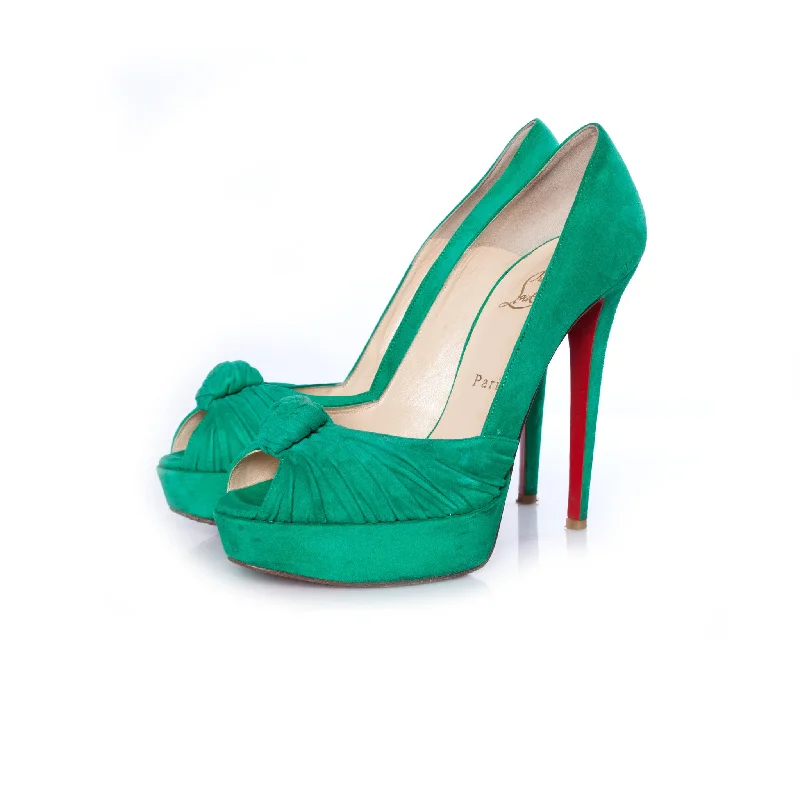 Women's non - slip stiletto heel pumps for safety on slippery floorsMint suede Greissimo pumps.