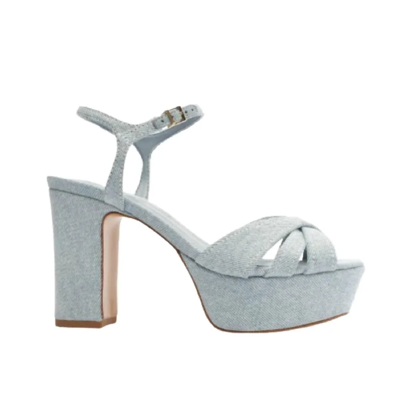 Women's adjustable - strap stiletto heel pumps for a customizable fitKeefa Heels In Sea Blue Sea