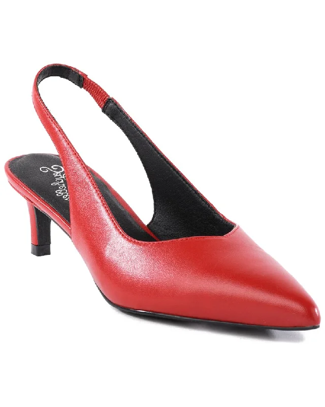 Women's stretchy stiletto heel pumps for easy on and offSeychelles Wyatt Leather Heel