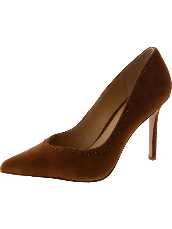 Women's evening gala stiletto heel pumps in a long - lasting colorNathalia Womens Suede Slip-On Pumps