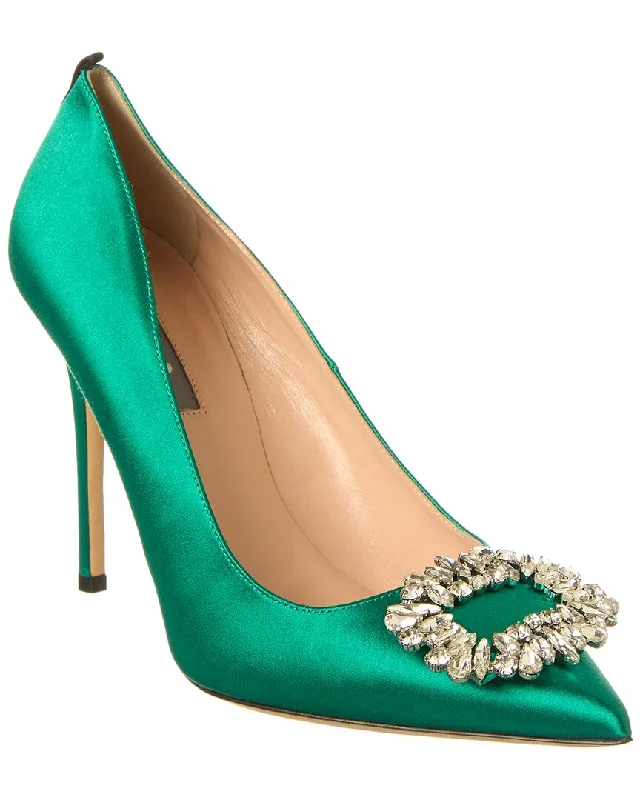 Women's holiday party stiletto heel pumps with a festive touchSJP by Sarah Jessica Parker Fatma 100 Satin Pump