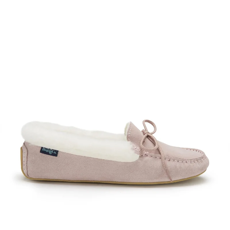 Elastic - Back Women's Loafers in Teal for Easy On - and - OffWomen's slippers, sheepskin, ice pink suede