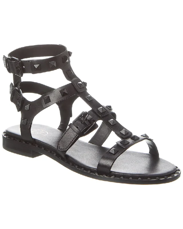 Women's Rhinestone - Embellished Open - Toe Sandals in Silver for a Glamorous Party LookAsh Pacific Leather Sandal