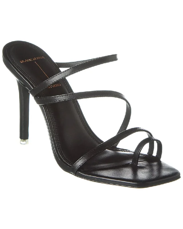 Women's Thong Sandals with a Beaded Design in Multicolor for a Beachy AestheticBlack Suede Studio Cindy Leather Sandal