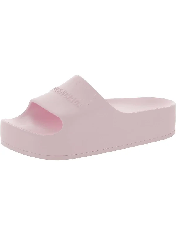 Adjustable Strap Women's Sandals with a Padded Heel in Pink for a Custom FitChunky Slide Womens Rubber Pool Slides