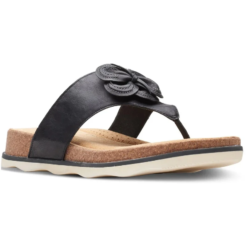 Women's Leather - Strapped Sandals with a Braided Detail in Brown for a Rustic AppealClarks Womens Brynn Style Laceless Leather Thong Sandals