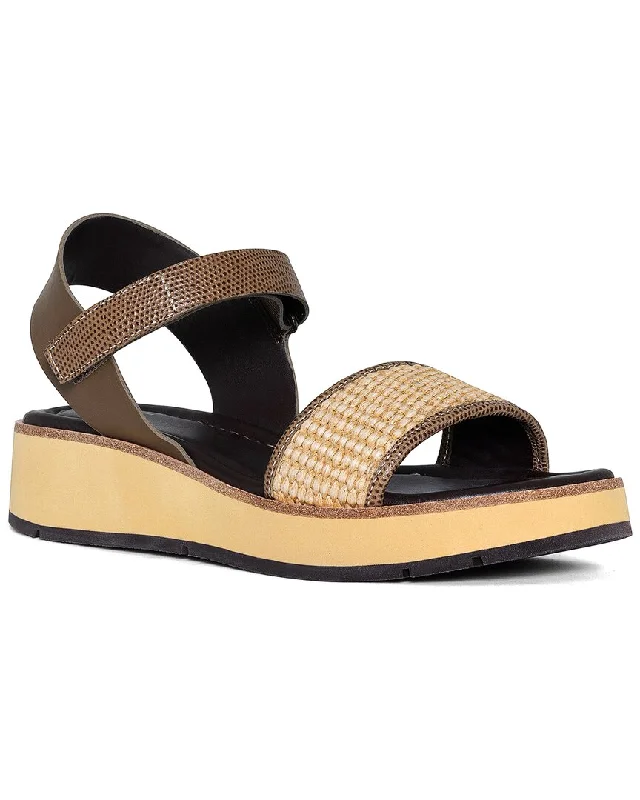 Women's Sandals with a Glitter - Coated Strap in Gold for a Sparkly Summer OutfitDonald Pliner Kinsley Leather-Trim Sandal