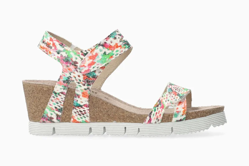 Women's Sandals with a Glitter - Coated Strap in Gold for a Sparkly Summer OutfitEmelia - Multicoloured