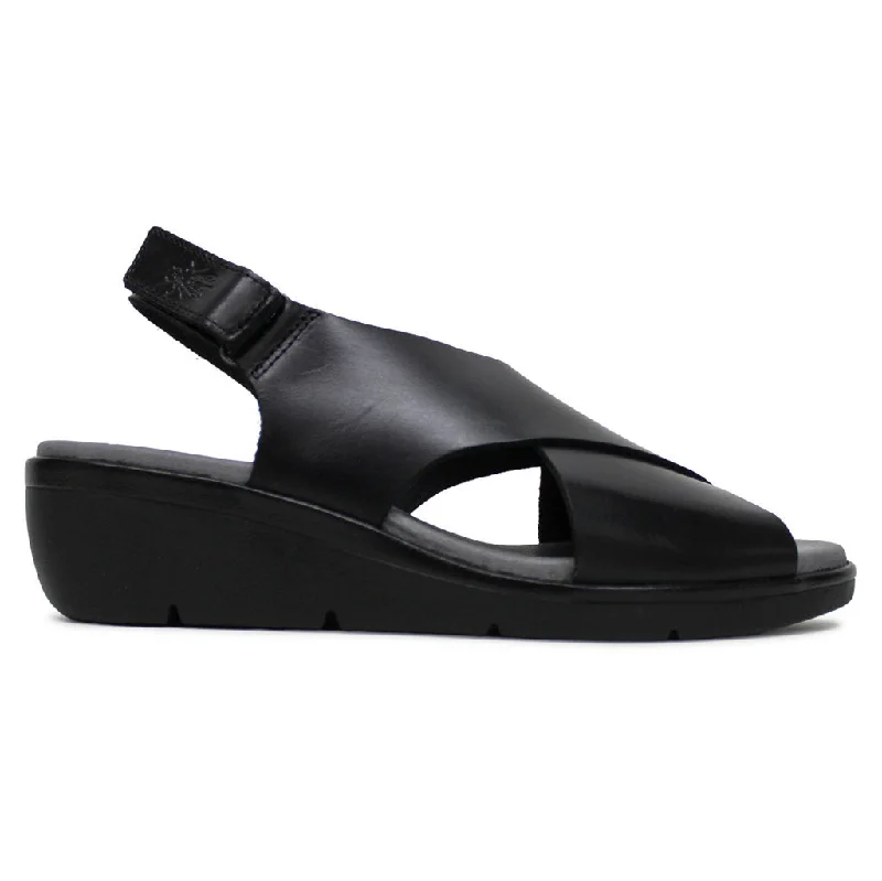 Plus Size Women's Wide - Width Platform Sandals in Black for Added Comfort and HeightNABI058FLY Bridle Women's Wedge Heels Sandals