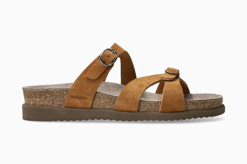 Women's Cork - Soled Espadrille Sandals with a Rope - Trimmed Upper in Navy for a Summer VibeHannel - Tobacco