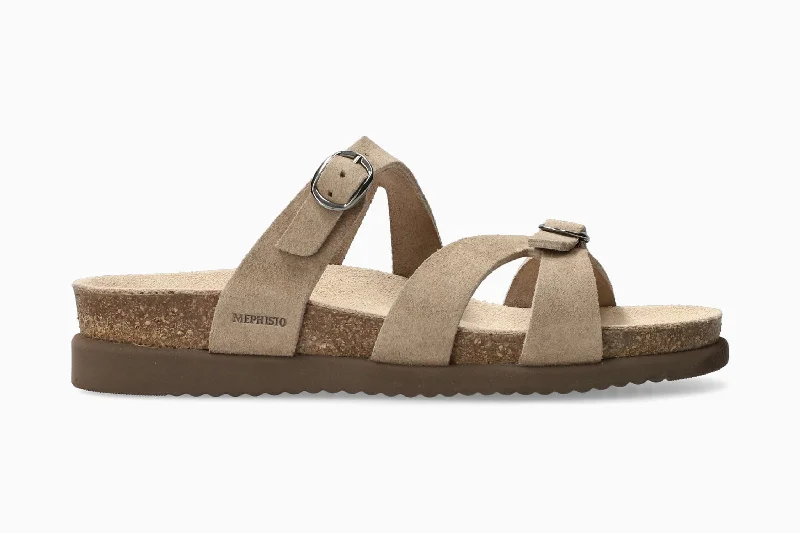 Sustainable Women's Recycled Material Sandals in Beige for Eco - Conscious ShoppersHannel - Warm Grey