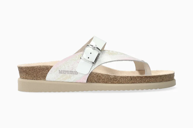 Women's Sandals with a Glitter - Coated Strap in Gold for a Sparkly Summer OutfitHelen Mix - Multicolored