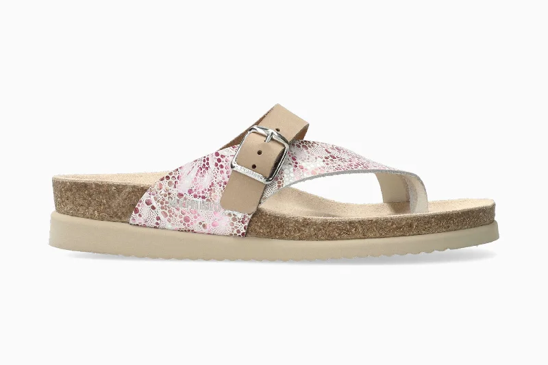 Women's Thong Sandals with a Beaded Design in Multicolor for a Beachy AestheticHelen Mix - Pink