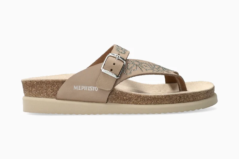 Women's Thong Sandals with a Beaded Design in Multicolor for a Beachy AestheticHella Spark - Light Taupe