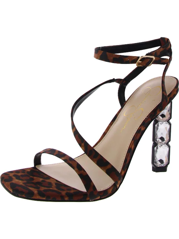 natural alicia leopard print matte satin