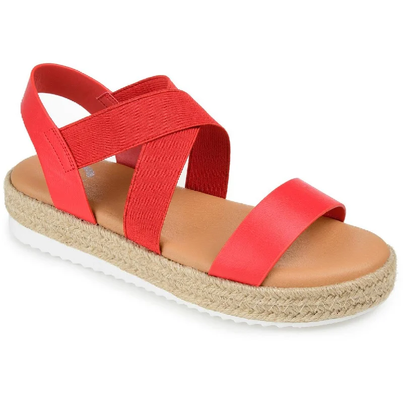 Women's Sandals with a Glitter - Coated Strap in Gold for a Sparkly Summer OutfitJournee Collection Womens Caroline Espadrilles