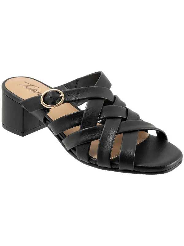 Child - Friendly Women's Sandals with a Secure Buckle in Purple for Moms on the GoLAURI Womens Leather Square toe Strappy Sandals