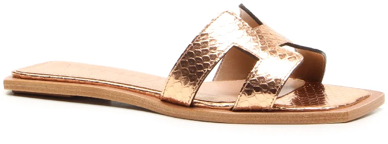 Women's Thong Sandals with a Beaded Design in Multicolor for a Beachy AestheticMichigan Sandal | Bronze