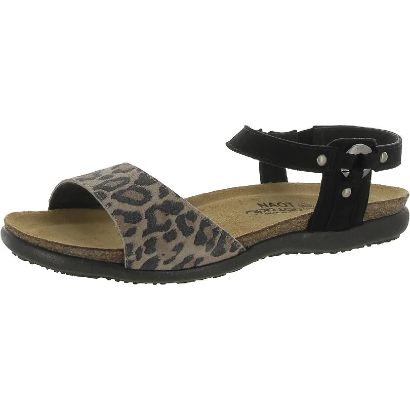 Child - Friendly Women's Sandals with a Secure Buckle in Purple for Moms on the GoNaot Womens Sabrina Suede Animal Print Slingback Sandals