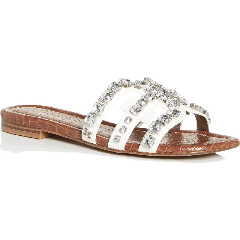 Women's Sandals with a Glitter - Coated Strap in Gold for a Sparkly Summer OutfitSam Edelman Womens Bay Flat Sandals