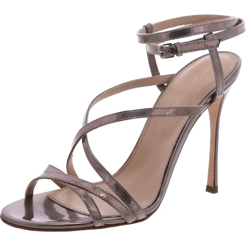 Women's Strappy Gladiator Sandals with Buckle Closures in Tan for a Boho LookSergio Rossi Womens Patent Leather Ankle Strap Heels