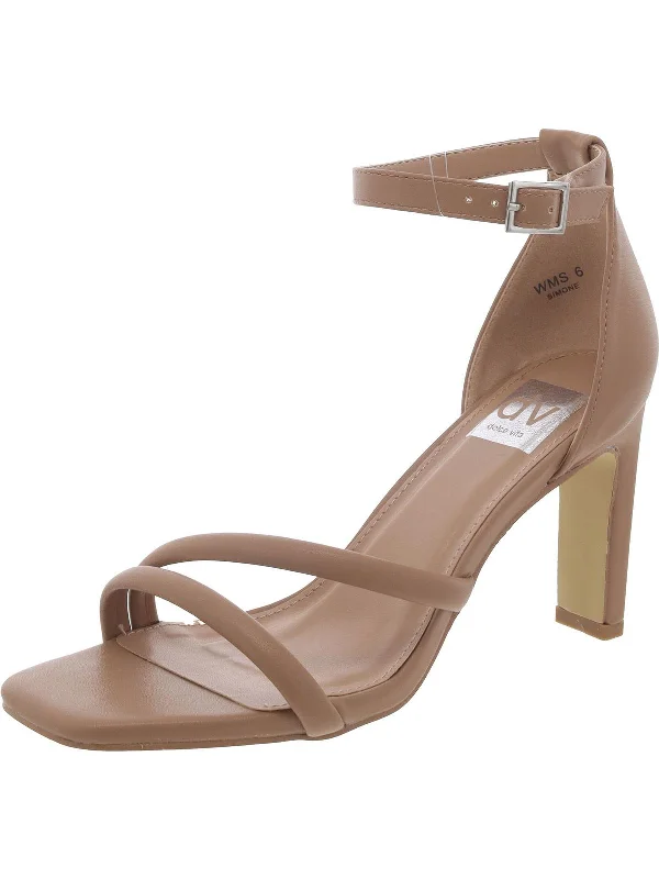 Child - Friendly Women's Sandals with a Secure Buckle in Purple for Moms on the GoSimone Womens Leather Ankle Strap Heels