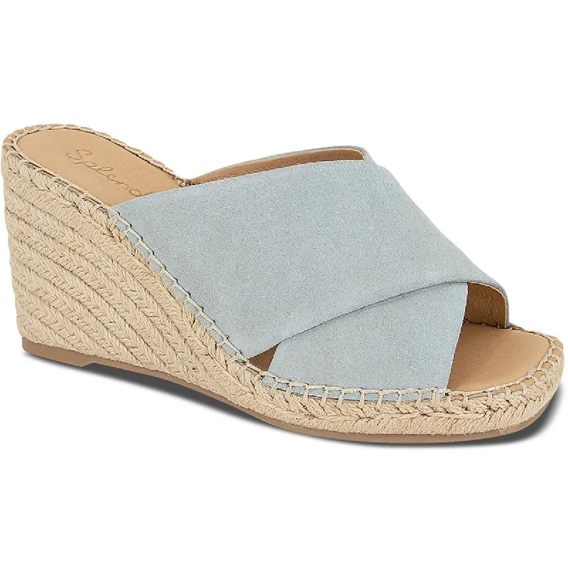 Women's Cork - Soled Espadrille Sandals with a Rope - Trimmed Upper in Navy for a Summer VibeSplendid Womens Britt Slide Sandals