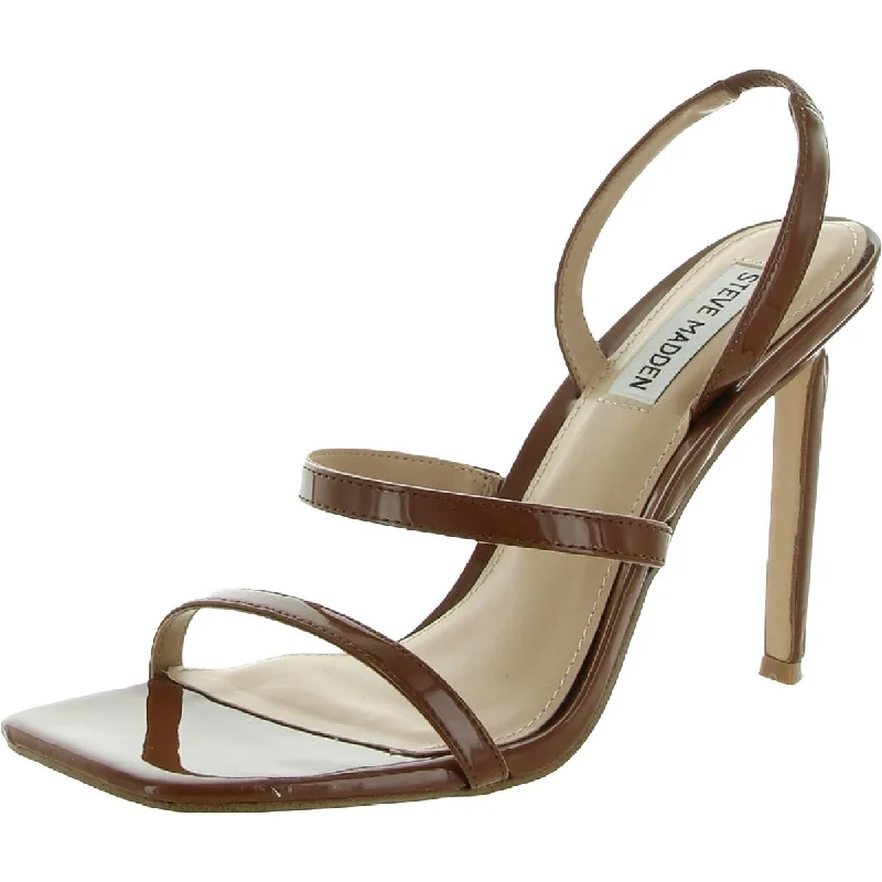 Women's Leather - Strapped Sandals with a Braided Detail in Brown for a Rustic AppealSteve Madden Women's Gracey Faux Leather Strappy Slingback Heeled Sandal