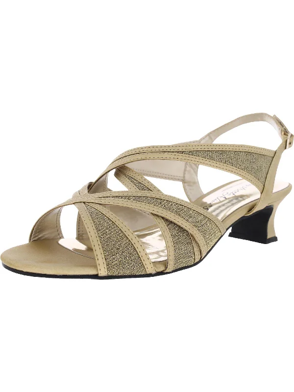 Women's Sandals with a Glitter - Coated Strap in Gold for a Sparkly Summer OutfitTristen  Womens Heels