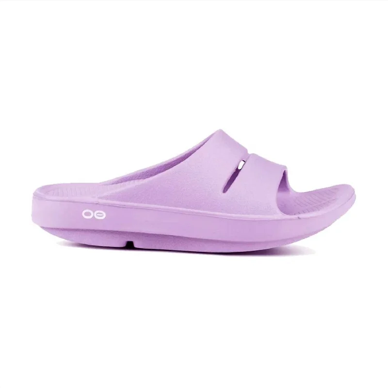 Elastic - Strap Women's Sandals with a Padded Toe in Teal for Easy On - and - OffUnisex Ooahh Slide Sandals ( Womens Sizes) In Lavender