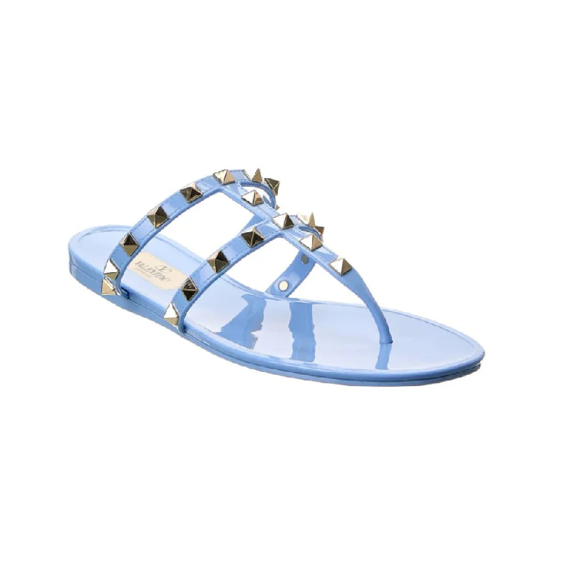 Lightweight Women's Mesh - Paneled Sandals in Yellow for BreathabilityValentino Garavani Women's Jelly Thong Sandals, Light Blue