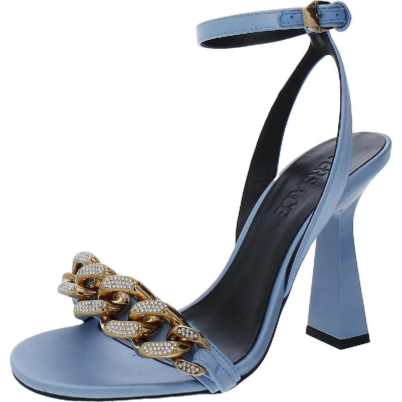 Child - Friendly Women's Sandals with a Secure Buckle in Purple for Moms on the GoVersace Womens Sandalo Satin Ankle Strap Heels