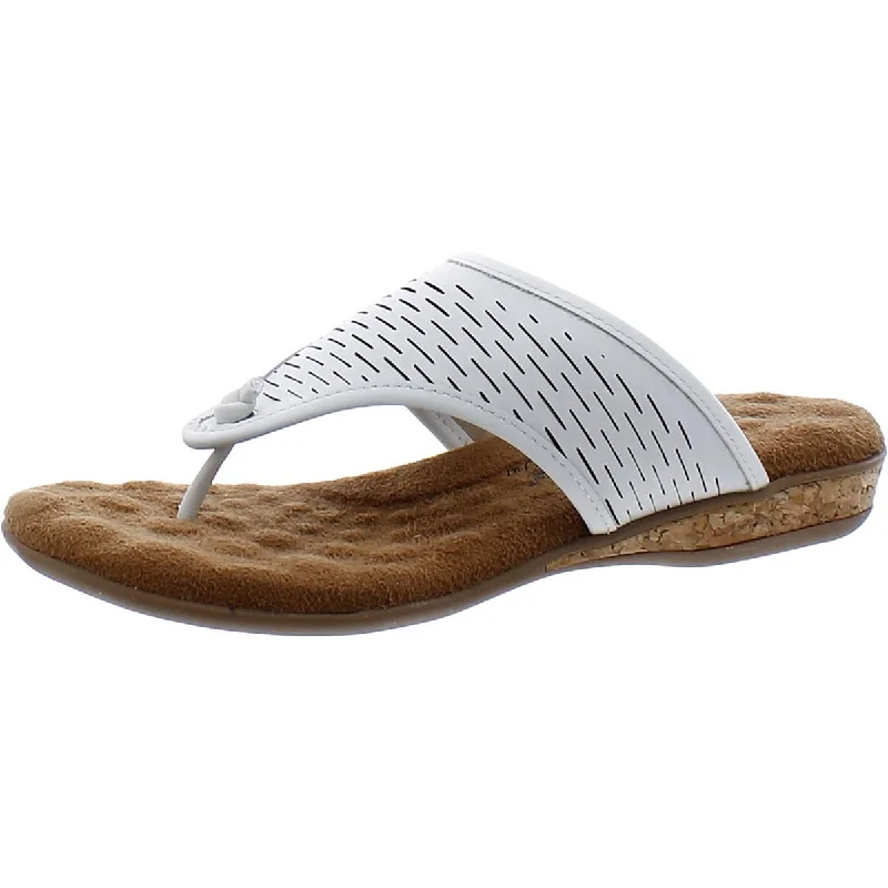 Women's Leather - Strapped Sandals with a Braided Detail in Brown for a Rustic AppealWalking Cradles Womens Nella Leather Flip-Flop Thong Sandals