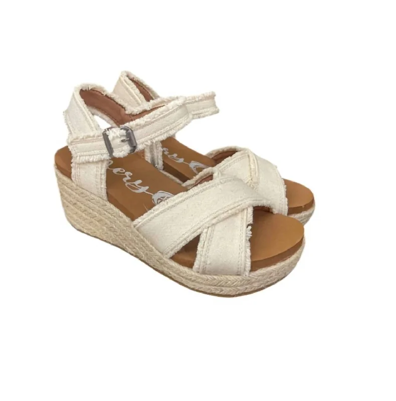 Women's Leather - Strapped Sandals with a Braided Detail in Brown for a Rustic AppealWomen's Brista Sandals In Cream