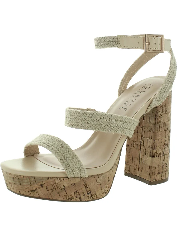 Women's Sandals with a Floral - Printed Upper in Pink for a Feminine Spring LookWomens Comfort Insole Woven Block Heel