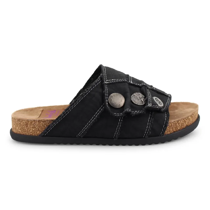 Women's Leather - Strapped Sandals with a Braided Detail in Brown for a Rustic AppealWomen's Fomo Slide Sandals In Black