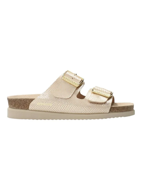 Women's Flat Slide Sandals with a Memory Foam Insole in White for All - Day ComfortWomen's Hester Sandal In Light Sand