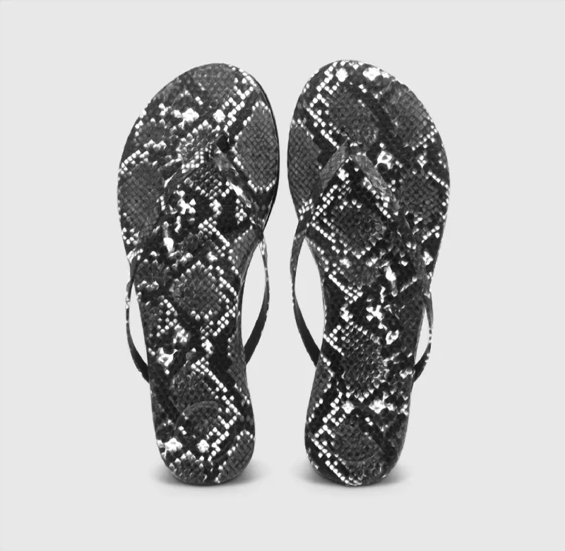 Women's Sandals with a Floral - Printed Upper in Pink for a Feminine Spring LookWomen's Indie Sandals In Black Snake Print